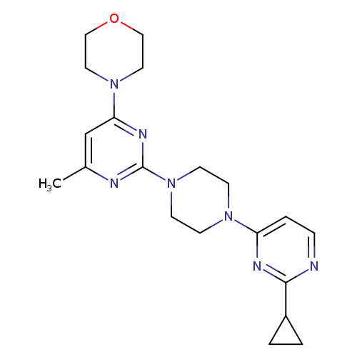 4-{2-[4-(2-cyclopropylpyrimidin-4-yl)piperazin-1-yl]-6-methylpyrimidin-4-yl}morpholine