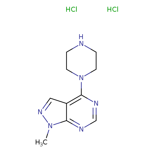 1-{1-methyl-1H-pyrazolo[3,4-d]pyrimidin-4-yl}piperazine dihydrochloride