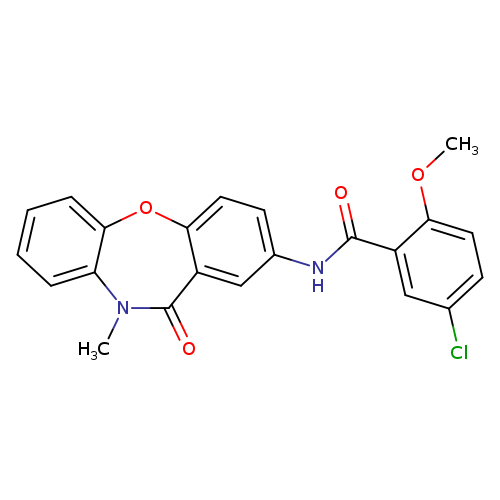 5-chloro-2-methoxy-N-{9-methyl-10-oxo-2-oxa-9-azatricyclo[9.4.0.0^{3,8}]pentadeca-1(11),3(8),4,6,12,14-hexaen-13-yl}benzamide