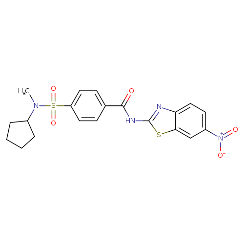 4-[cyclopentyl(methyl)sulfamoyl]-N-(6-nitro-1,3-benzothiazol-2-yl)benzamide