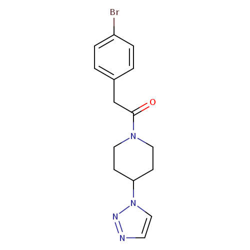 2-(4-bromophenyl)-1-[4-(1H-1,2,3-triazol-1-yl)piperidin-1-yl]ethan-1-one