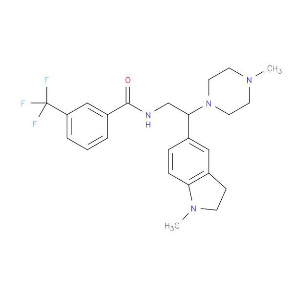 N-[2-(1-methyl-2,3-dihydro-1H-indol-5-yl)-2-(4-methylpiperazin-1-yl)ethyl]-3-(trifluoromethyl)benzamide