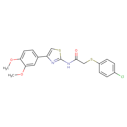 2-[(4-chlorophenyl)sulfanyl]-N-[4-(3,4-dimethoxyphenyl)-1,3-thiazol-2-yl]acetamide