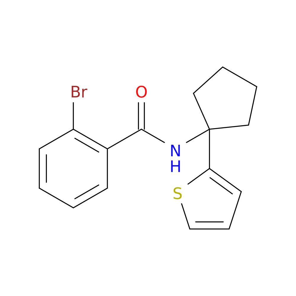 2-bromo-N-[1-(thiophen-2-yl)cyclopentyl]benzamide
