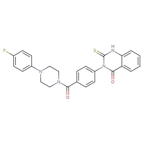3-{4-[4-(4-fluorophenyl)piperazine-1-carbonyl]phenyl}-2-sulfanylidene-1,2,3,4-tetrahydroquinazolin-4-one
