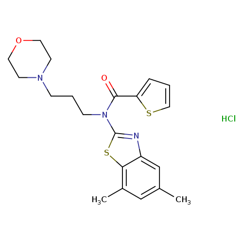N-(5,7-dimethyl-1,3-benzothiazol-2-yl)-N-[3-(morpholin-4-yl)propyl]thiophene-2-carboxamide hydrochloride