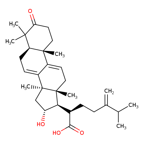 (16α)​-​16-​Hydroxy-​24-​methylene-​3-​oxolanosta-​7,​9(11)​-​dien-​21-​oic acid