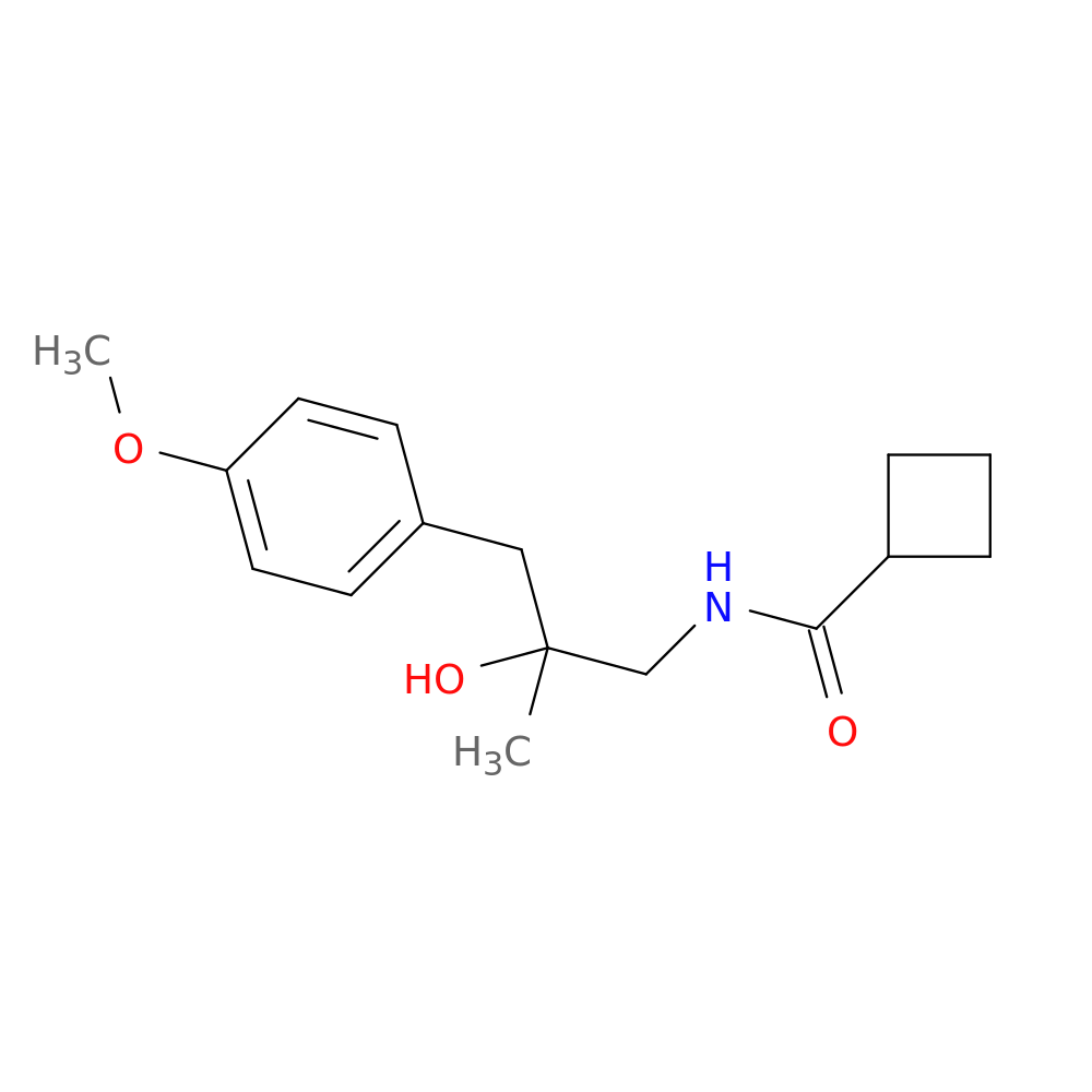 N-[2-hydroxy-3-(4-methoxyphenyl)-2-methylpropyl]cyclobutanecarboxamide