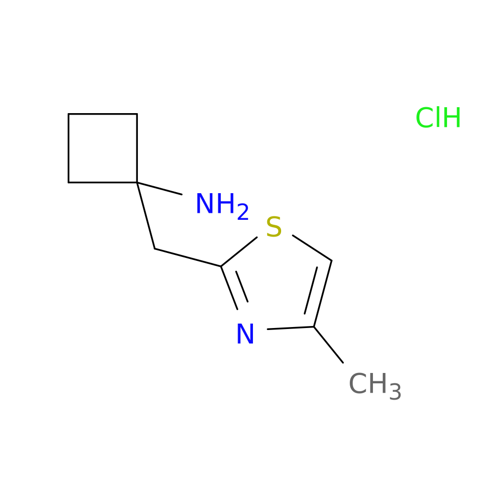 1-[(4-methyl-1,3-thiazol-2-yl)methyl]cyclobutan-1-amine hydrochloride
