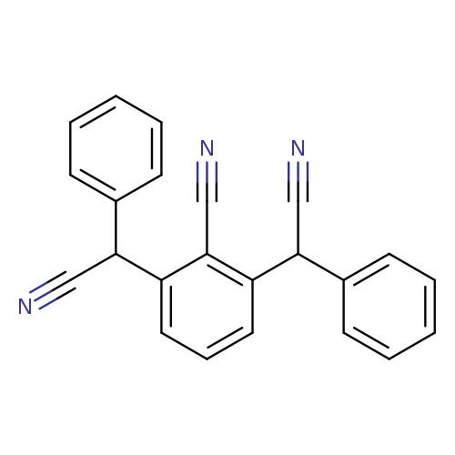 2,6-bis[cyano(phenyl)methyl]benzonitrile