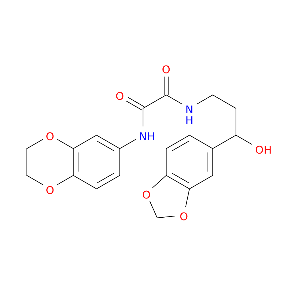 N-[3-(2H-1,3-benzodioxol-5-yl)-3-hydroxypropyl]-N'-(2,3-dihydro-1,4-benzodioxin-6-yl)ethanediamide
