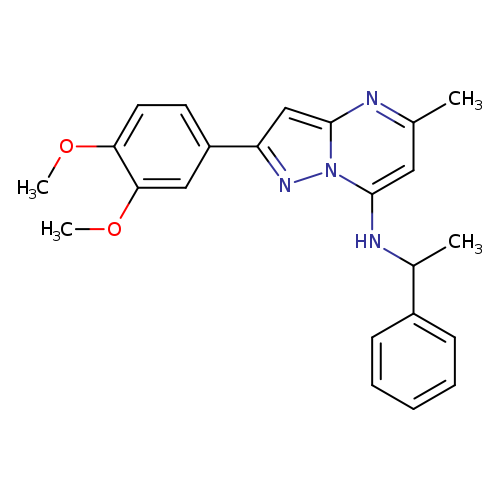 2-(3,4-dimethoxyphenyl)-5-methyl-N-(1-phenylethyl)pyrazolo[1,5-a]pyrimidin-7-amine