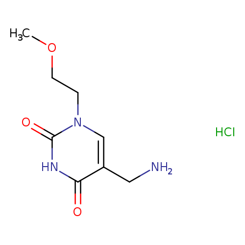 5-(aminomethyl)-1-(2-methoxyethyl)-1,2,3,4-tetrahydropyrimidine-2,4-dione hydrochloride