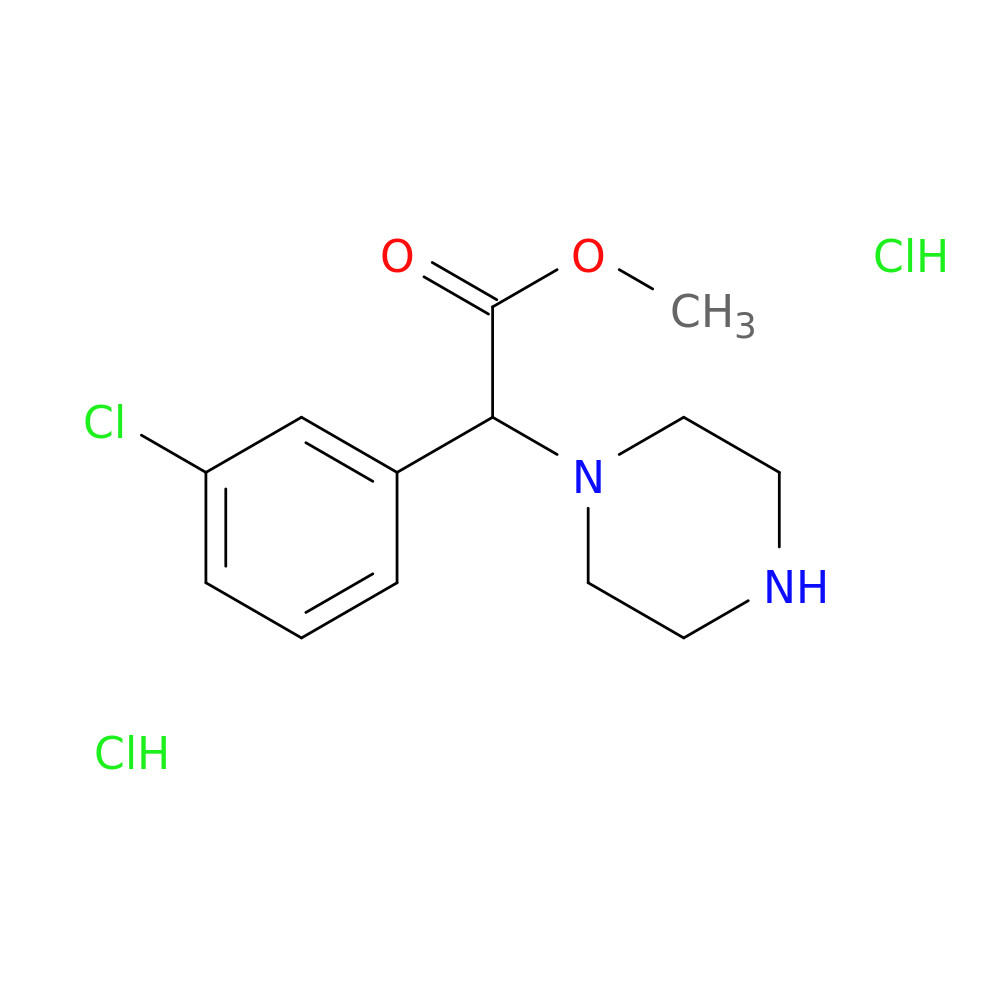 methyl 2-(3-chlorophenyl)-2-(piperazin-1-yl)acetate dihydrochloride
