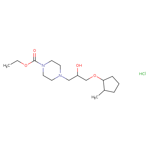 ethyl 4-{2-hydroxy-3-[(2-methylcyclopentyl)oxy]propyl}piperazine-1-carboxylate hydrochloride