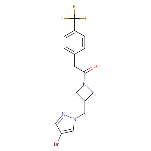 1-{3-[(4-bromo-1H-pyrazol-1-yl)methyl]azetidin-1-yl}-2-[4-(trifluoromethyl)phenyl]ethan-1-one