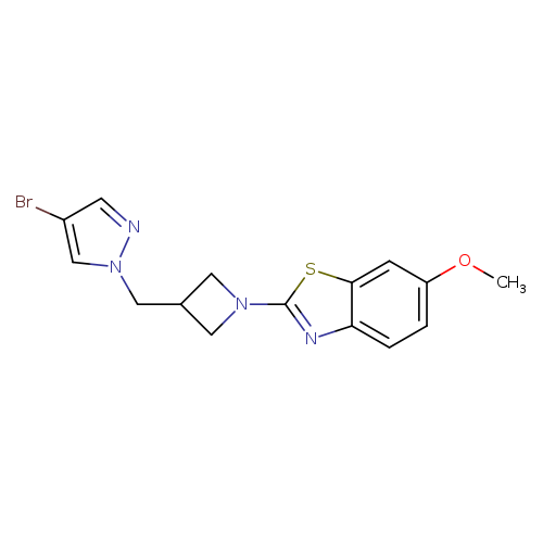 2-{3-[(4-bromo-1H-pyrazol-1-yl)methyl]azetidin-1-yl}-6-methoxy-1,3-benzothiazole