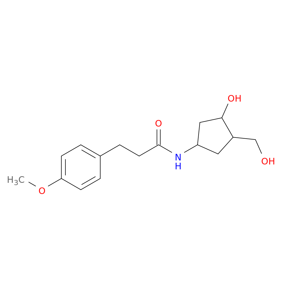N-[3-hydroxy-4-(hydroxymethyl)cyclopentyl]-3-(4-methoxyphenyl)propanamide