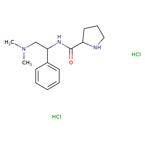 N-[2-(dimethylamino)-1-phenylethyl]pyrrolidine-2-carboxamide dihydrochloride