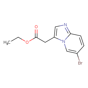 ethyl 2-(6-bromoH-imidazo[1,2-a]pyridin-3-yl)acetate