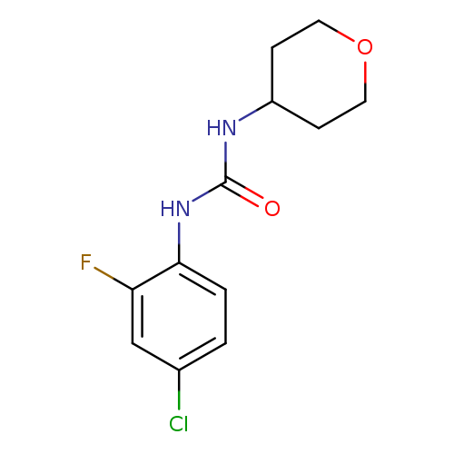 3-(4-chloro-2-fluorophenyl)-1-(oxan-4-yl)urea