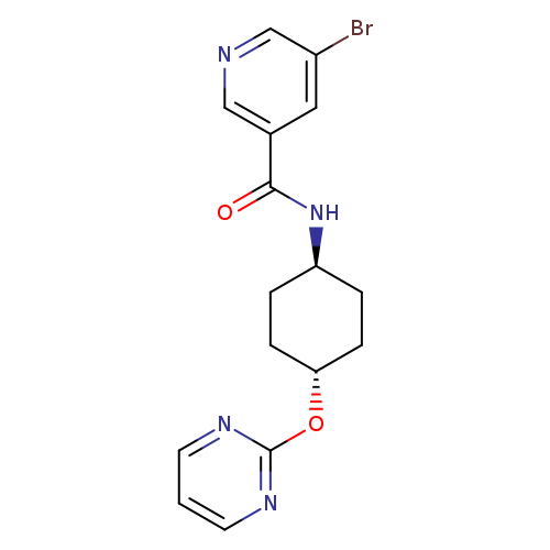 5-bromo-N-[(1r,4r)-4-(pyrimidin-2-yloxy)cyclohexyl]pyridine-3-carboxamide