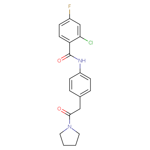 2-chloro-4-fluoro-N-{4-[2-oxo-2-(pyrrolidin-1-yl)ethyl]phenyl}benzamide