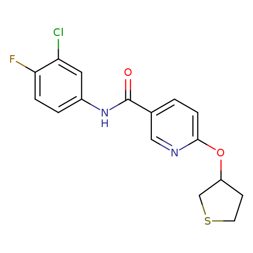 N-(3-chloro-4-fluorophenyl)-6-(thiolan-3-yloxy)pyridine-3-carboxamide