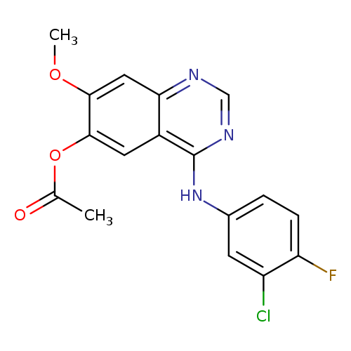 4-(3-Chloro-4-fluorophenylamino)-7-methoxyquinazolin-6-yl acetate