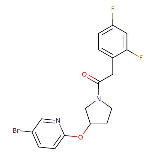 1-{3-[(5-bromopyridin-2-yl)oxy]pyrrolidin-1-yl}-2-(2,4-difluorophenyl)ethan-1-one