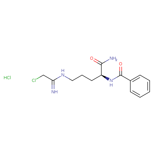 N-[(1S)-1-(Aminocarbonyl)-4-[(2-chloro-1-iminoethyl)amino]butyl]-benzamide hydrochloride