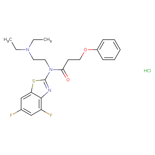 N-[2-(diethylamino)ethyl]-N-(4,6-difluoro-1,3-benzothiazol-2-yl)-3-phenoxypropanamide hydrochloride