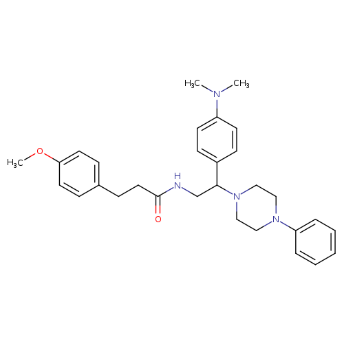 N-{2-[4-(dimethylamino)phenyl]-2-(4-phenylpiperazin-1-yl)ethyl}-3-(4-methoxyphenyl)propanamide