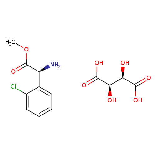 Benzeneacetic acid, α-amino-2-chloro-, methyl ester, (αS)-, (2R,3R)-2,3-dihydroxybutanedioate (1:1)