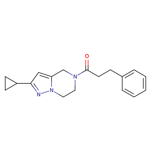 1-{2-cyclopropyl-4H,5H,6H,7H-pyrazolo[1,5-a]pyrazin-5-yl}-3-phenylpropan-1-one