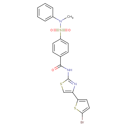 N-[4-(5-bromothiophen-2-yl)-1,3-thiazol-2-yl]-4-[methyl(phenyl)sulfamoyl]benzamide