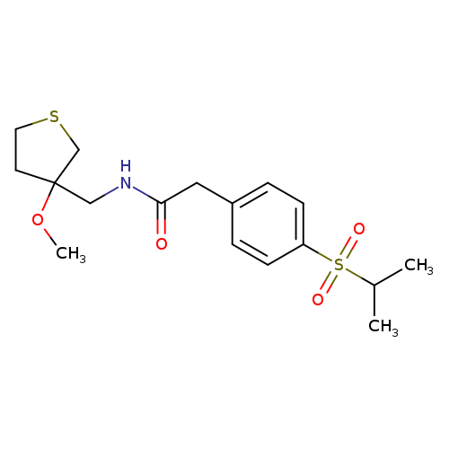 N-[(3-methoxythiolan-3-yl)methyl]-2-[4-(propane-2-sulfonyl)phenyl]acetamide