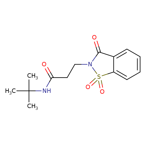 N-tert-butyl-3-(1,1,3-trioxo-2,3-dihydro-1lambda6,2-benzothiazol-2-yl)propanamide