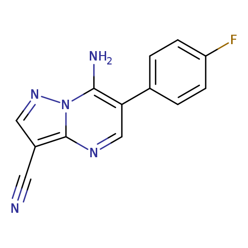 7-amino-6-(4-fluorophenyl)pyrazolo[1,5-a]pyrimidine-3-carbonitrile