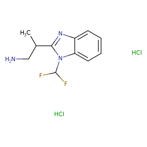 2-[1-(difluoromethyl)-1H-1,3-benzodiazol-2-yl]propan-1-amine dihydrochloride