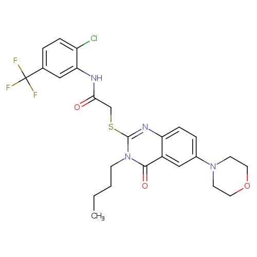 2-{[3-butyl-6-(morpholin-4-yl)-4-oxo-3,4-dihydroquinazolin-2-yl]sulfanyl}-N-[2-chloro-5-(trifluoromethyl)phenyl]acetamide