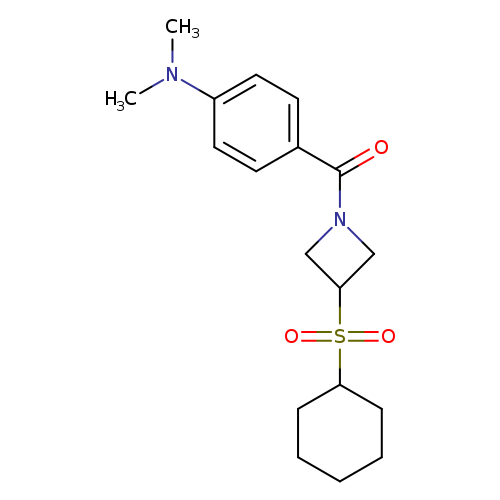 4-[3-(cyclohexanesulfonyl)azetidine-1-carbonyl]-N,N-dimethylaniline