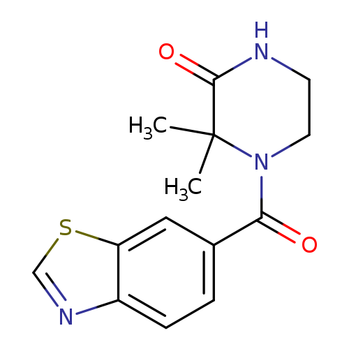 4-(1,3-benzothiazole-6-carbonyl)-3,3-dimethylpiperazin-2-one