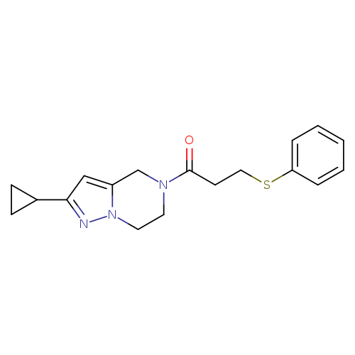 1-{2-cyclopropyl-4H,5H,6H,7H-pyrazolo[1,5-a]pyrazin-5-yl}-3-(phenylsulfanyl)propan-1-one