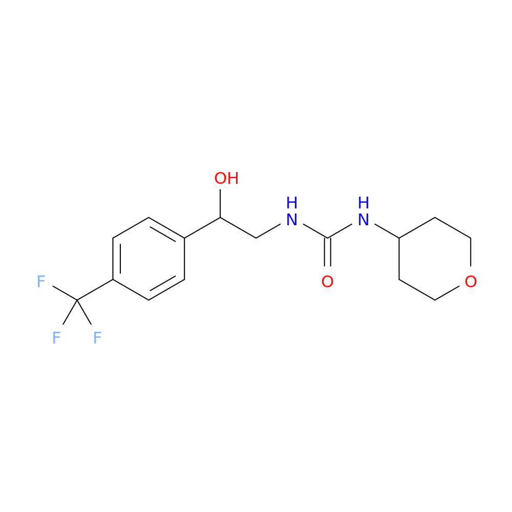 3-{2-hydroxy-2-[4-(trifluoromethyl)phenyl]ethyl}-1-(oxan-4-yl)urea