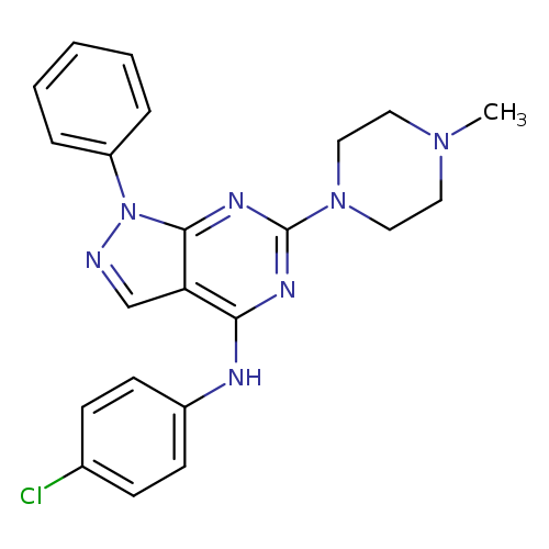 N-(4-chlorophenyl)-6-(4-methylpiperazin-1-yl)-1-phenyl-1H-pyrazolo[3,4-d]pyrimidin-4-amine