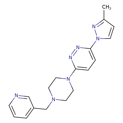 3-(3-methyl-1H-pyrazol-1-yl)-6-{4-[(pyridin-3-yl)methyl]piperazin-1-yl}pyridazine