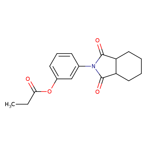 3-(1,3-dioxo-octahydro-1H-isoindol-2-yl)phenyl propanoate