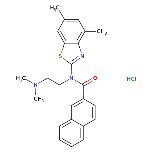 N-(4,6-dimethyl-1,3-benzothiazol-2-yl)-N-[2-(dimethylamino)ethyl]naphthalene-2-carboxamide hydrochloride