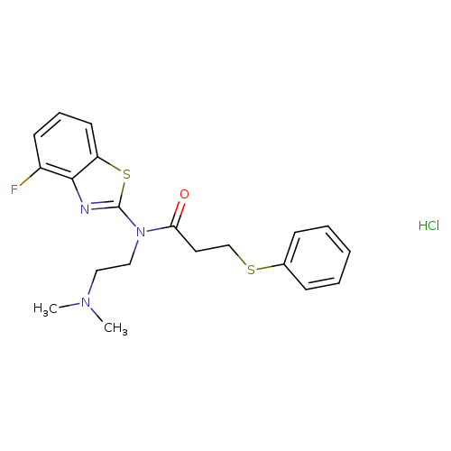 N-[2-(dimethylamino)ethyl]-N-(4-fluoro-1,3-benzothiazol-2-yl)-3-(phenylsulfanyl)propanamide hydrochloride